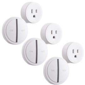 KCMYTONER 3SET Wireless Smart Plug Outlet with Remote(No WiFi), Long Wireless Distance, IP66 Waterproof Suitable for Home Appliances Such as Exhaust Fans, Computers, TVs, Air Conditioners, etc.