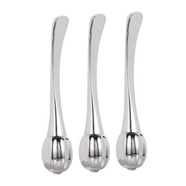 OHPHCALL Stainless Steel Eye Cream Stick 3pcs Eye Massager Portable Makeup Scoop Beauty Tools for Smooth Skin Face Mask Spoon Random Color