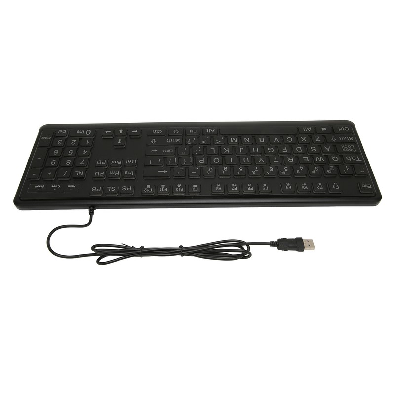 Large Print Keyboard Large Bold Letters 104 Keys Standard Full