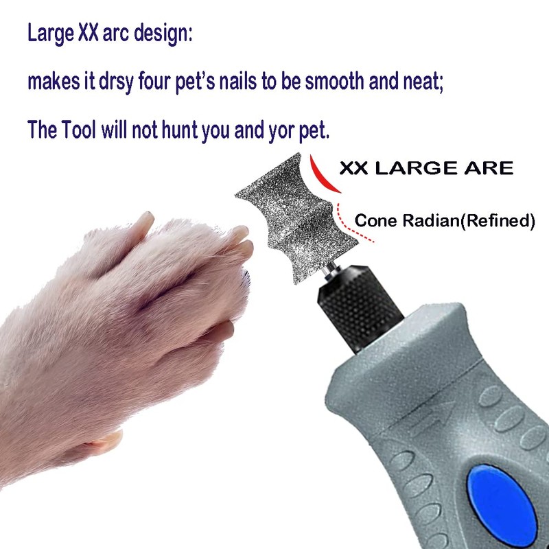 KITGUARD Diamond Dremel Dog Nail Grinder Bits for Rotary Tool-1/8''