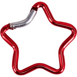 Carabiner Clip, Star Shaped Climbing Buckle Aluminum Alloy Heavy Duty Keyring Hook for Camping Fishing Hiking Traveling Outdoor Activities Accessory Carabiner Carabiners (Red)