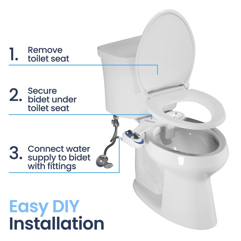 LUXE Bidet NEO 185 - Dual Nozzle, Self-Cleaning, Non-Electric Bidet