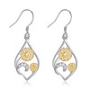 LES OSEWA Sunflower Earrings for Women S925 Sterling Silver Flower