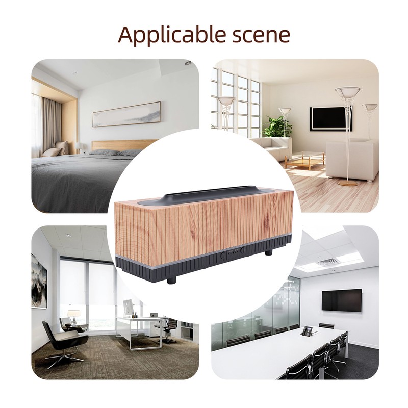 Flame Aroma Diffuser 200ml Woodgrain Model Nano Atomized Humidification Flame