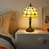 VirtueKing Tiffany Table Lamp Beige Lamp with Colorful Beads Bedside