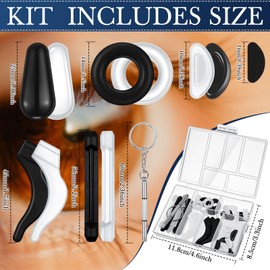 Konohan 50 Pcs Eyeglasses Retainers Sets, 12 Pairs Anti Slip Adhesive Glasses Nose Pads 4 Round Ear Grips 4 Silicone Ear Hooks Holders 4 Glasses Temple Tips Sleeve for Repair (Multicolor)