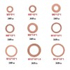 200pcs Copper Washer Assortment Kits Flat Ring Seal Washers 9