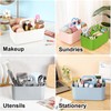 Multiuse Caddy Organizer with Handle - Stackable Plastic Tote Bin