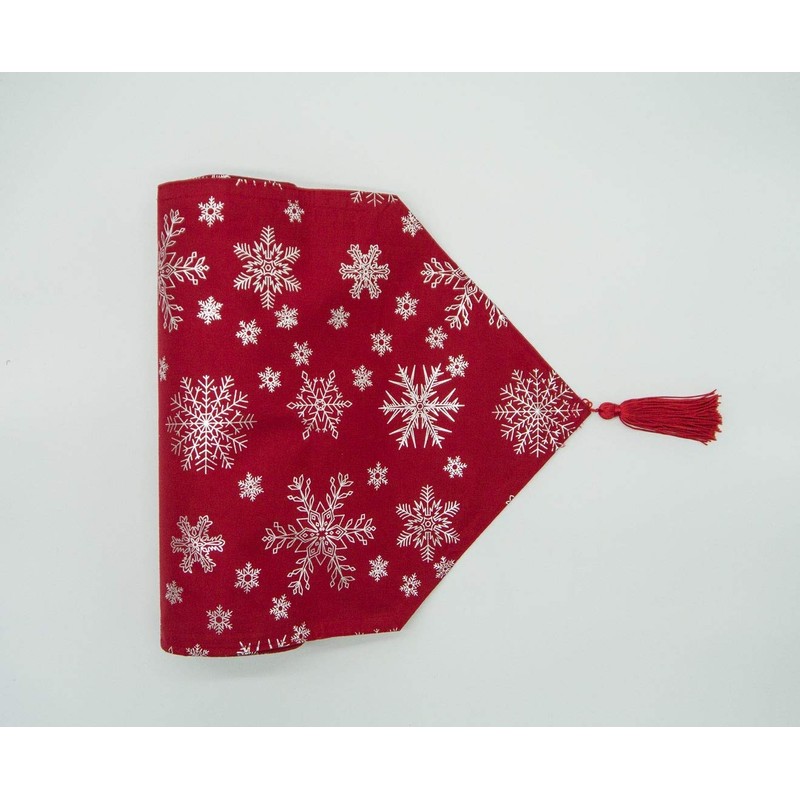 Lex's Linens Christmas Red Table Runner With a Silver Metallic