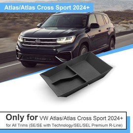 Coleya Lower Center Console Organizer for 2024 2025 Atlas Accessories, Durable TPE Material & Anti-slip Design 2025 2024 Atlas Lower Console Tray for Atlas All Trims (Lower Tray)