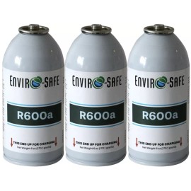 Enviro-Safe R600a, R600 Refrigerant for AC Charging, Fridges, Freezers, Dehumidifier(3 Pack)
