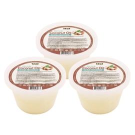 Taha Natural Coconut Oil, Refined, All-in-One Nourishment for Hair & Body, Protecting & Moisturizing, Great for Sensitive Skin, Neutral Scent, 12 Oz (Pack of 3)