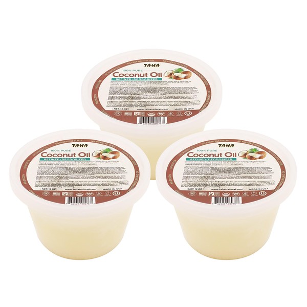 Taha Natural Coconut Oil, Refined, All-in-One Nourishment for Hair &