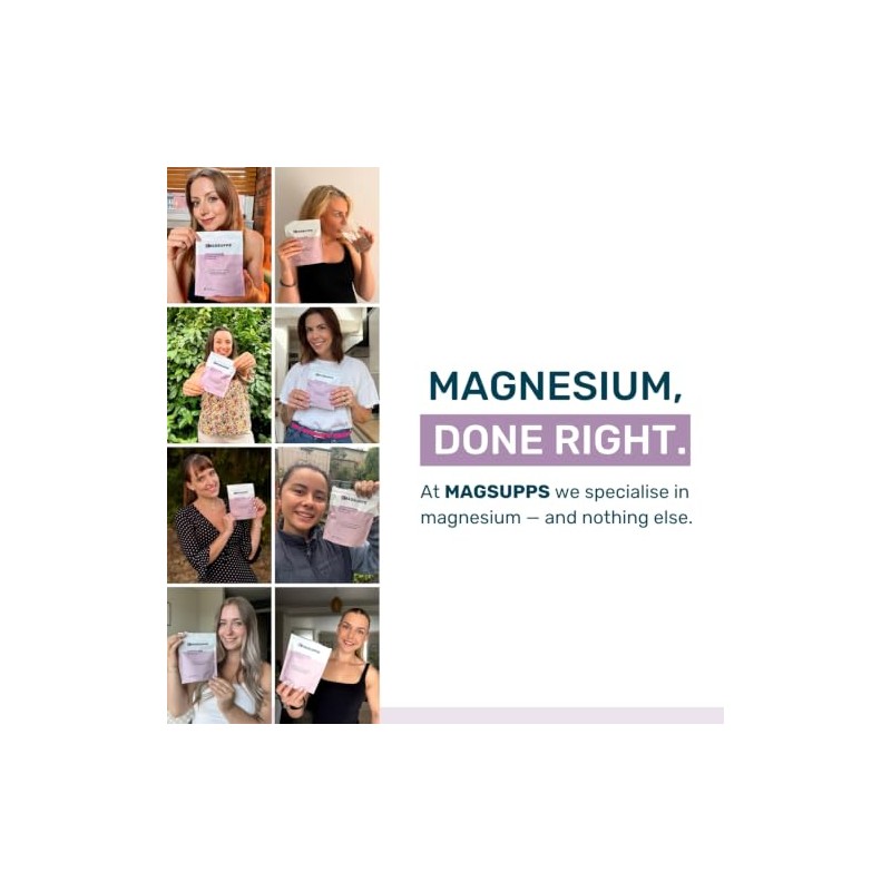 Magnesium Glycinate - 100% Pure, Fully-Chelated, Non-Buffered - 100mg Magnesium