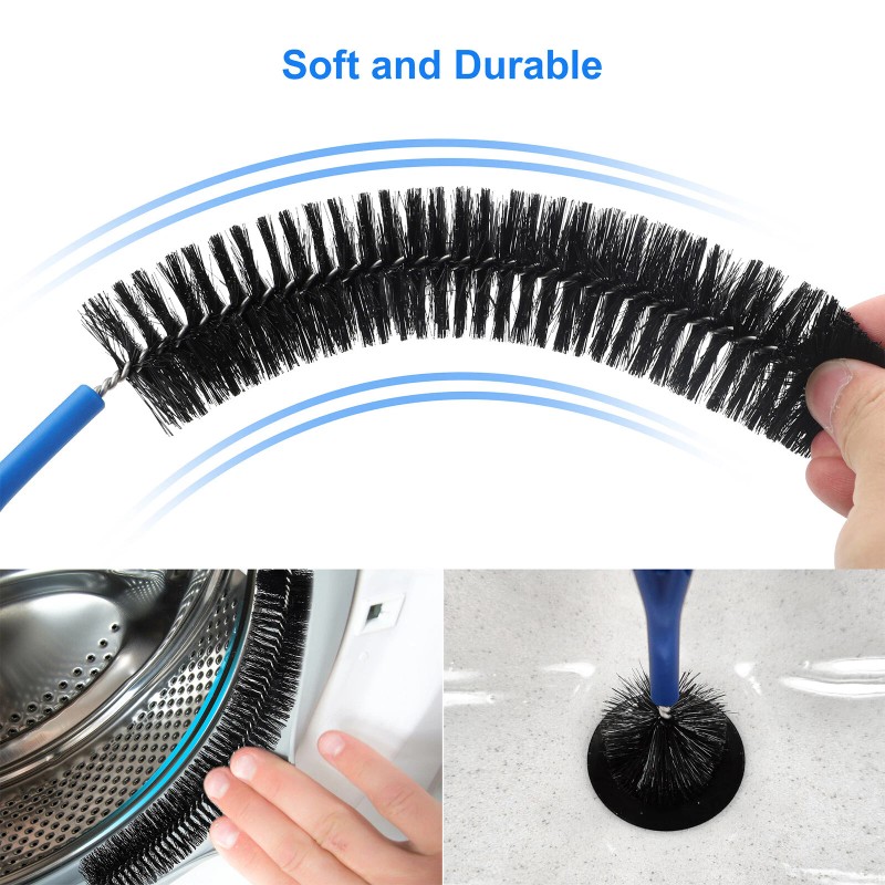 RedTagTown 3 PCS Drain Pipe Cleaning Brush Set – Flexible