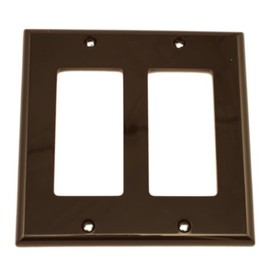 Leviton 80409-N - Placa de pared para dispositivo Decora/GFCI, tamaño estándar, color café