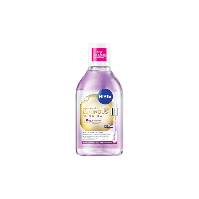 NIVEA Agua Micelar Luminous 630 Skin Glow 400 ml.