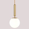 DIRYZON EUL Mid Century Modern Globe Pendant Light Opal Glass