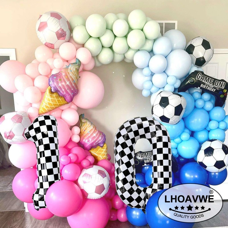 Checkered Number 0 Balloons 40 Inch Giant Race Car Checkered
