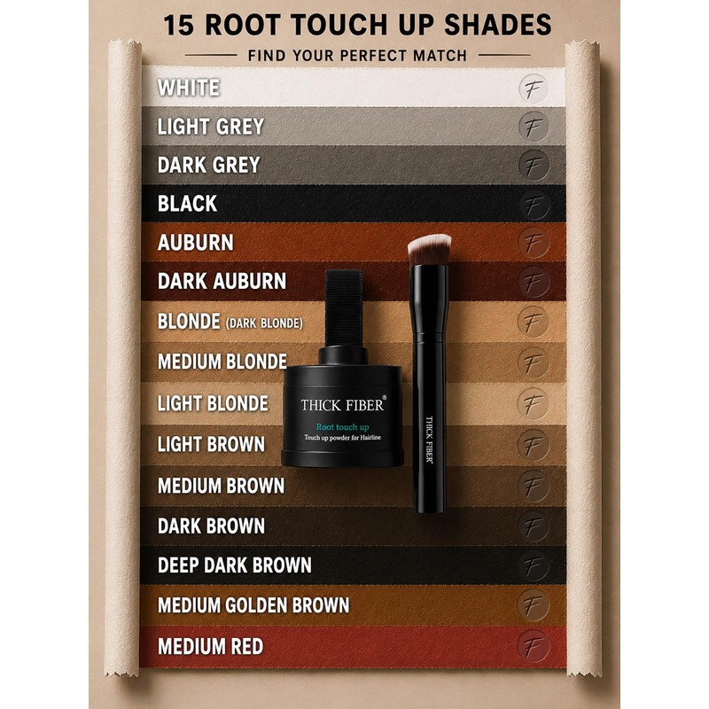 THICK FIBER Root Powder - Hair Concealer for Hair Thickening
