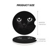 Cute Black Cat Car Coasters for Drinks Absorbent, 2 Pack