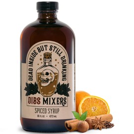 Dibs Mixers Spiced Syrup - Fall Spice Blend for Cocktails, Coffee, Pancakes & Desserts - With Cinnamon, Clove, Nutmeg & More - 16oz