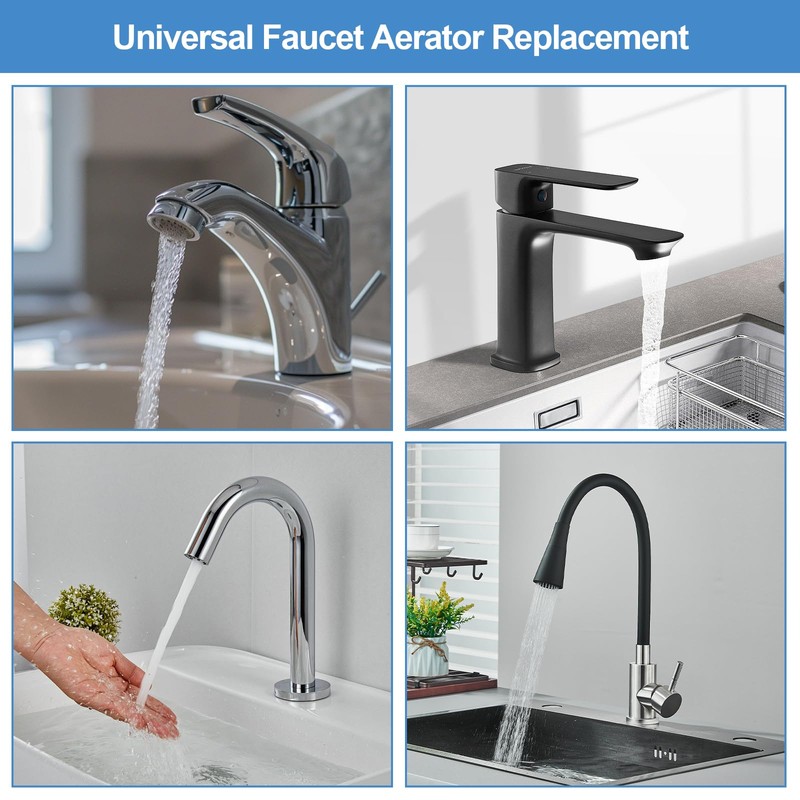 12 Pcs Faucet Cache Aerators with 4 Pcs Faucet Aerator