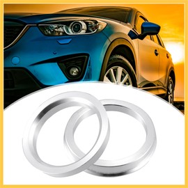 REPAIROCK 57.1mm to 63.4mm Universal Car Hub Centric Rings Silver Tone - Pack of 2 Auto Replacement Parts