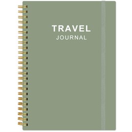 Travel Journal - Vacation & Road Trip Planner Organizer, Travel Notebook for 6 Trips, Trip Planner Gift to Record Memories and Adventures from Special Trips, 5.8" x 8.5", Green
