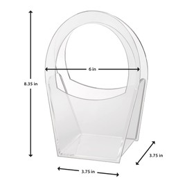 Lillian Rose Clear Modern Flower Girl Basket, One Size