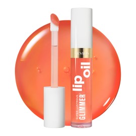 REVLON Super Lustrous Glimmer Lip Oil, Moisturizing Tinted Lip Makeup, Shiny Finish, Made with Nourishing Oils & Antioxidants, 002 Miss Coral, 0.13 fl oz