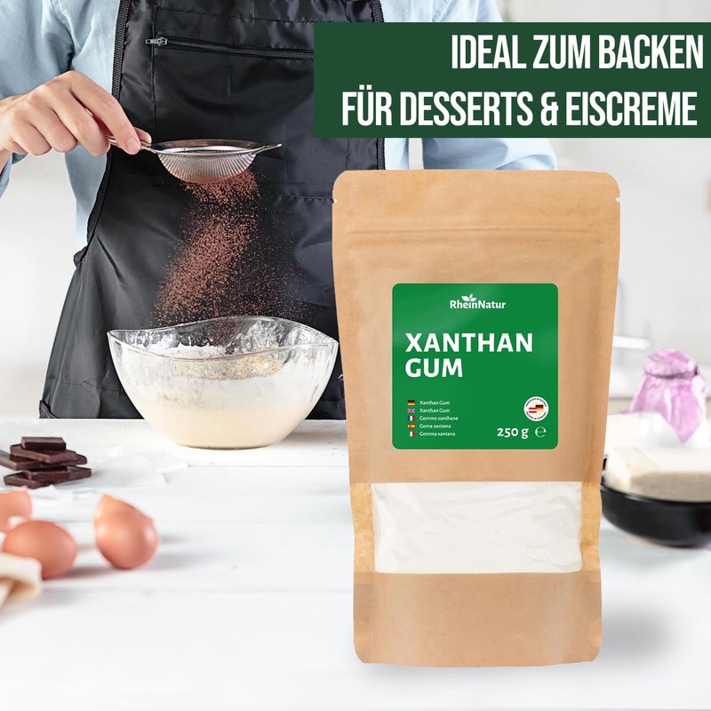 RheinNatur Xanthan Gum Powder 250 g - Natural Binder -