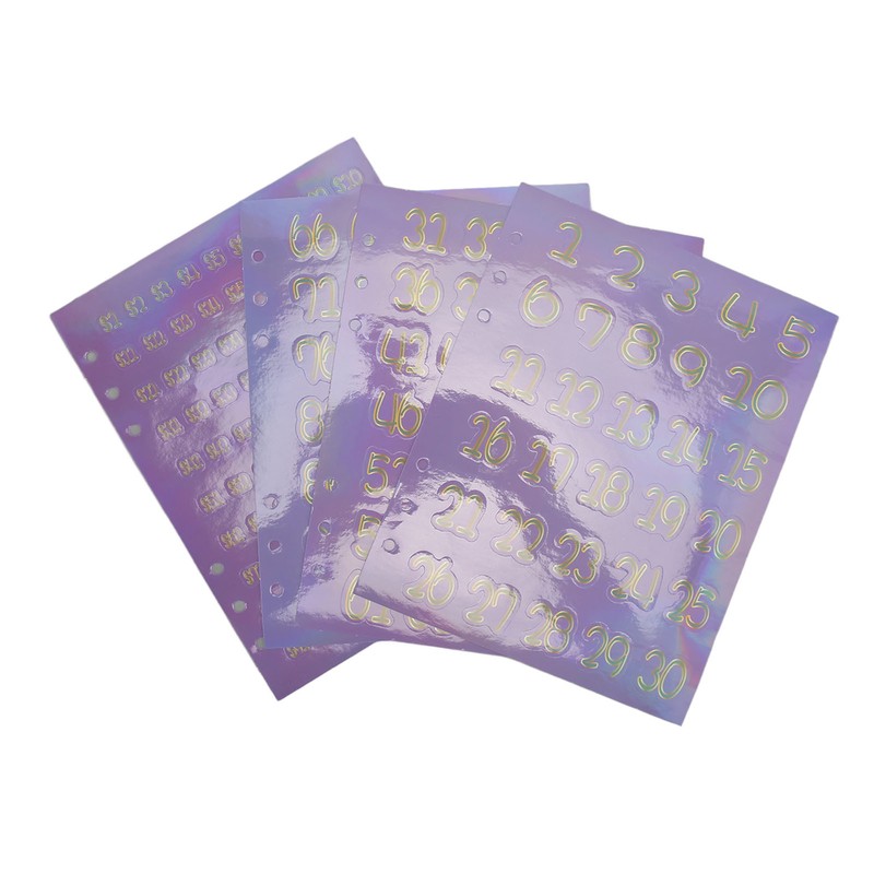 Money Saving Binder Waterproof PU Leather A5 Budget Binder with