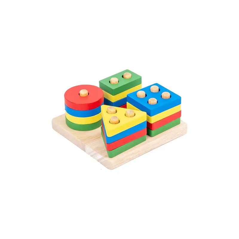 Set 11pzs Juego Didactico Montessori Tablero Madera Niños