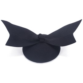 Lawliet Handmade Wool Felt Women Angel Wings Fascinator Hat Cocktail Party Show A194 (Black)