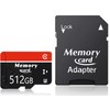 MicroSDXC MicroSD Card 512GB Micro Card + Adapter, 100MB/s Read