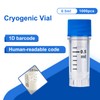 CryoKING 0.5ml Cyogenic Vials, Cryogenic Vials with External Thread Blue
