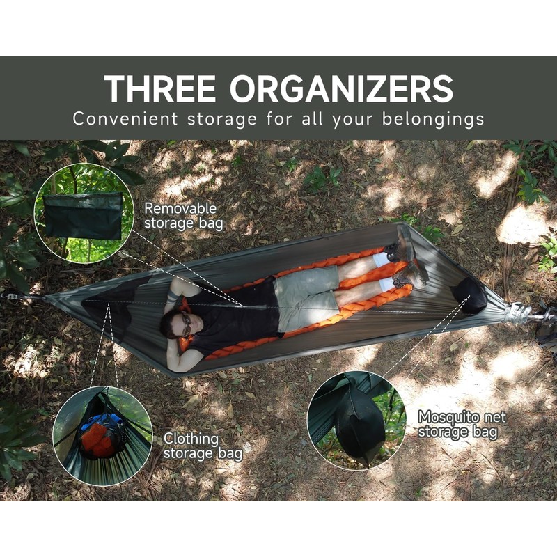 Travel Bird NomadNest Hammock with Removable Three-dimensional Mosquito Net, Portable