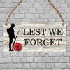 "Lest We Forget" Remembrance Day Plaque - Soldier Silhouette and