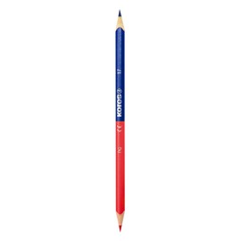 Kores - Twin: Double-Sided Red and Blue Pencils for Children and Students, Soft Lead and Triangular Ergonomic Shape, School Supplies for Writing and Correcting, Pack of 12