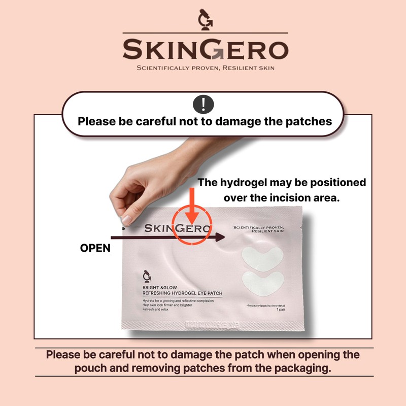 SKINGERO BRIGHT & GLOW REFRESHING HYDROGEL EYE PATCH (1 pair)