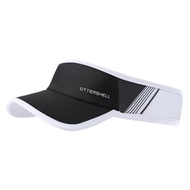 OTTERSHELL Sport Sun Visor Cap UPF 50+ Quick Dry Breathable Sweatband Multiple Colours, Black-F25, Unit size