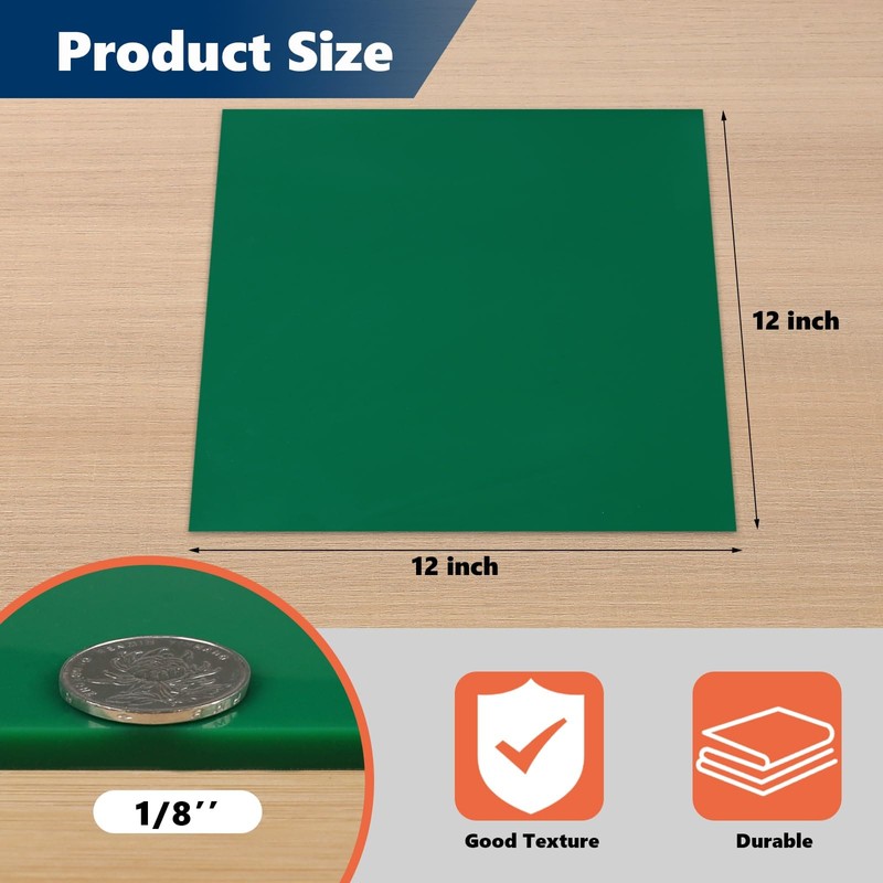 WochiTV Green Silicone Rubber Sheet, 12" Wide x 1/8" Thick