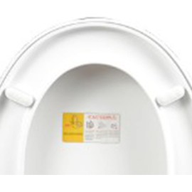 Asiento de Inodoro, Cierre Lento Silencioso Tapa PP Engrosado Resistente 45,5 X 36,6 cm para Hogar Familias Niños Baños Públicos Reemplazo Fácil