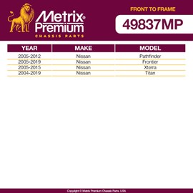 Metrix Premium Chassis Parts - Front Stabilizer Bar Bushing Kit Fits 2005-2020 Nissan Frontier, 2005-2012 Nissan Pathfinder, 2005-2015 Xterra, 2004-2020 Titan, Replacement K200347, Made in Europe