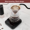 Coffee Scale with Timer, Kitchen, Digital, Rechargeable, Glass Mirror Design,