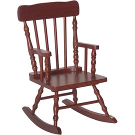 HomeStock Southwestern Sanctuary Rocking Chairs - Classic Hand-Made Wooden Rockers for Boys and Girls - Vintage Style Colonial Kid's Seats - Childrens Furniture Rocker Cherry