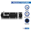 XFORT® 2 Pack Heavy Duty Tower Bolt Black 150mm (6"),