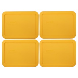 Pyrex 7210-PC (3-Cup) Lemon Drop Yellow Lid (4-Pack) - Made in USA