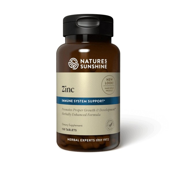 Nature's Sunshine Zinc 25mg, 150 Tablets | Helps Strengthen the Immune System by Providing 167% of the Daily Value of Zinc
